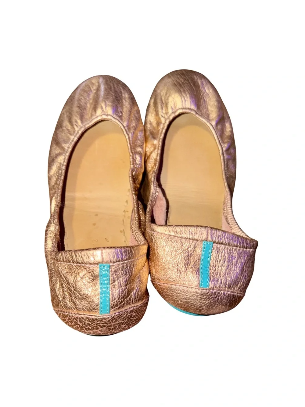 Tieks Metallic Rose Gold Ballet Flats - Picture 2 of 4